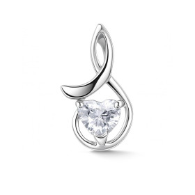 Pendentif Parchemin "Je T'aime" En Argent 925‰ Rhodié - 1,7 X 1,4 Cm, Livré Avec écrin + Certificat D'authenticité