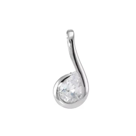 Pendentif Argent 925 Rhodié Oxyde zirconium poire 7x5mm Motif serti une pierre forme poire Les dimensions pierre sont 7x5m...