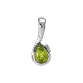 Pendentif Argent 925 Rhodié Péridot poire 7x5mm Motif serti d une pierre forme poire Les dimensions pierre sont 7x5mm Les ...