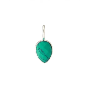 Pendentif Argent 925 Turquoise Reconstituée Poire facettée 9x7mm Pierre forme poire facettée mesurant 9x7mm Dimensions du ...