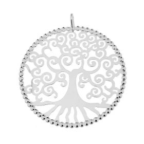 Médaille Argent 925 "Arbre vie" Forme : Ronde Dimensions (bélière incluse) : 50x56mm 