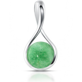 Pendentif Argent 925 Aventurine Monture entrelacée (hauteur: 3.8cm) Ce pendentif est serti d une pierre ronde 12mm La pier...