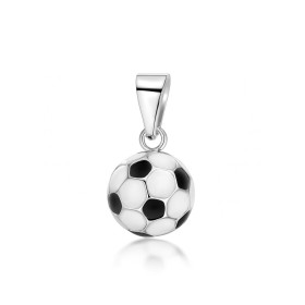 Pendentif émaillé Argent 925 motif Ballon foot Dimensions (bélière incluse) : 10x20mm 