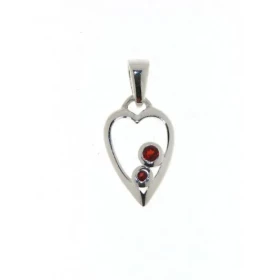  Pendentif Argent 925 Grenat serti pierres 1.5 2mm diam&egrave;tre Dimensions du pendentif (b&eacute;li&egrave;re incluse)...