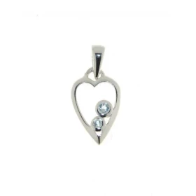Pendentif Argent 925 Topaze Bleue serti pierres 1.5 2mm diamètre Dimensions du pendentif (bélière incluse) : 20 x 8 mm 
