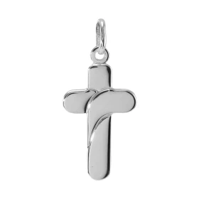 Pendentif argent forme croix Dimension (bélière incluse) : 16x34mm Epaisseur : 1,5mm