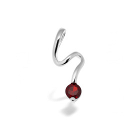 Pendentif Argent 925 Grenat serti d une pierre 4 mm Dimensions du Pendentif : 20 x 8 mm 