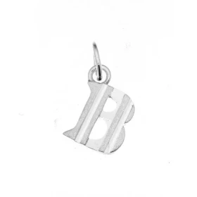 Pendentif Lettre B Argent 925 Hauteur bélière incluse : 16mm Splendide effet 2 tons une alternance parties satinées diaman...
