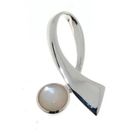 Pendentif Argent 925 Nacre Dimensions du pendentif: 30 x 20 mm 