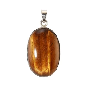 Pendentif Argent Oeil tigre Ovale 30x21mm Pendentif argent serti d un oeil tigre ovale mesurant 30x21mm Dimension du pende...