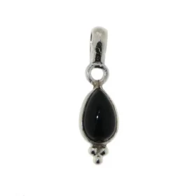 Pendentif Argent 925 Onyx serti d une pierre taille poire 7x5mm Dimensions du pendentif (bélière incluse) : 21 x 6mm 