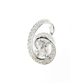  Pendentif Argent 925 Oxyde zirconium Ce pendentif est serti d une pierre ovale 7x5mm 24 pierres 1mm Dimensions du pendent...