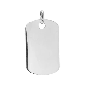 Pendentif Argent Plaque à Graver Médaille à graver Argent 925 Forme : Rectangle arrondi Dimensions (bélière incluse) : 36x...