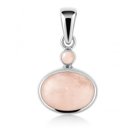  Pendentif Argent 925 serti d une pierre ronde 3mm d une pierre ovale 16x10mm Hauteur totale b&eacute;li&egrave;re : 3cm 