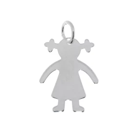  Pendentif silhouette fille Argent 925 Dimensions : 17x25mm 
