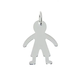  Pendentif motif silhouette garçon Argent 925 Dimensions du pendentif : 17x25mm 
