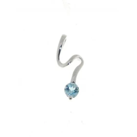 Pendentif Argent 925 Topaze Bleue serti d une pierre 4 mm Dimensions du Pendentif : 20 x 8 mm 