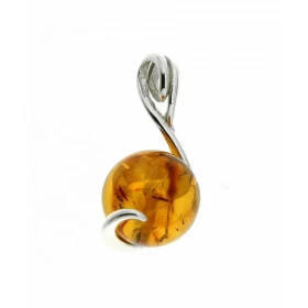 Pendentif boule d ambre sur Argent 925 Pendentif Argent 925 Ambre couleur cognac Boule d ambre 10mm diamètre Dimensions du...