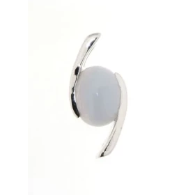Pendentif Argent 925 serti d une Calcédoine ovale 10x8mm Dimensions du pendentif (bélière incluse) : 28x18mm Passage chain...