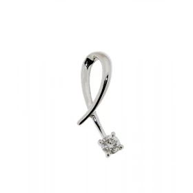 Pendentif Diamant Or Blanc 750 Ce pendentif est serti d un diamant rond 2,6mm diamètre Les dimensions du pendentif sont 16...