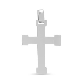 Pendentif croix argent rhodié Dimension (bélière incluse) : 32x52mm Epaisseur : 0,8mm