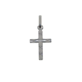 Croix Or Blanc 750 Dimensons (bélière incluse) : 22 x 10 mm Epaisseur : 0,6mm 