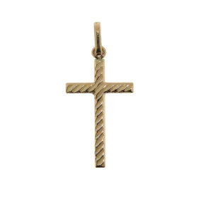 Croix Or Jaune 750 Dimensons (bélière incluse) : 28 x 13 mm Epaisseur : 0,7mm 