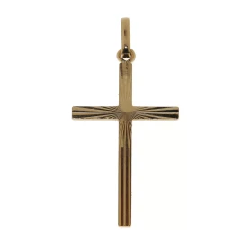Croix reversible Or Jaune 750 Dimensons (bélière incluse) : 32 x 16 mm Epaisseur : 0,7mm 