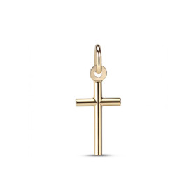Pendentif or jaune 375 forme croix Dimension du pendentif (bélière incluse) : 10x24mm Epaisseur du pendentif : 2,1mm