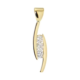  Pendentif Diamant Trilogie Or Jaune Pendentif Or Jaune serti 3 diamants (1x0,13 carat + 2x0,11 carat) Dimensions du pende...