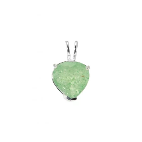 Pendentif Argent 925 Aventurine Ce pendentif est serti d une pierre taille coeur 8x8mm La pierre est maintenue par un sert...