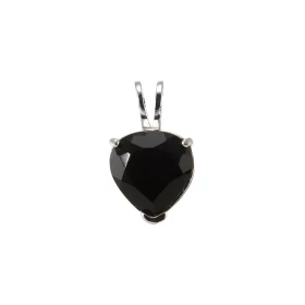 Pendentif Argent 925 Onyx Ce pendentif est serti d une pierre taille coeur 8x8mm La pierre est maintenue par un serti à gr...