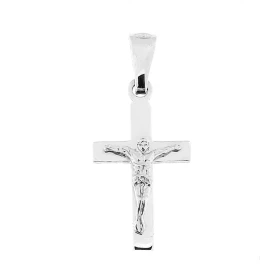 Pendentif argent croix Christ relief Dimension croix (Lxh) : 20x30 mm Hauteur totale (Bélière comprise) : 38 mm 