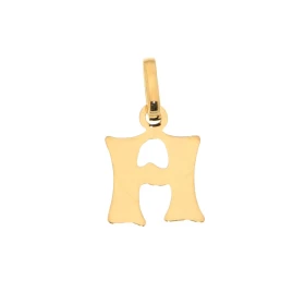 Pendentif Lettre H découpée Or Jaune 375/1000 Dimensions du Pendentif Initiale H (bélière incluse) : 16x8mm 