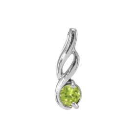 Pendentif Motif Entrelacé Argent 925 Rhodié Péridot Rond 4.5mm Motif entrelacé serti d un Péridot rond 4.5mm Les dimension...