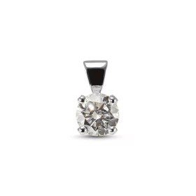 Pendentif Or Blanc 750 Diamant 0.72 carat Pendentif Or Blanc 750 serti d un Diamant rond 5.5mm diamètre (0,72 carat - Cou...