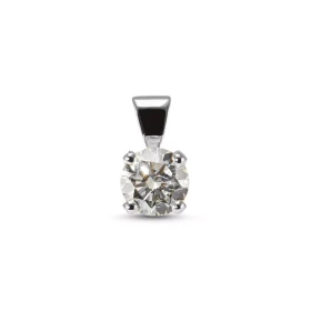  Pendentif Or Blanc 750 Diamant 0.85 carat Pendentif Or Blanc 750 serti d un Diamant rond 6.1mm diamètre (0,85 carat - Cou...