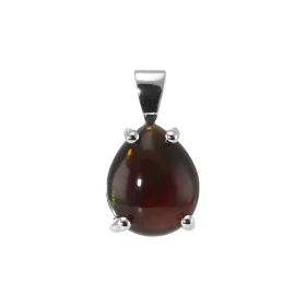  Pendentif Or Blanc 750 serti d une Opale Noire Poire 12x10mm Poids Opale : 3.5 carats Dimensions du pendentif (bélière in...