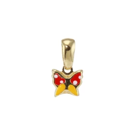 Pendentif Or Jaune 375 Papillon émaillé Dimensions du pendentif (bélière incluse) : 15x8mm