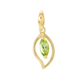 Pendentif Or jaune 375 Péridot navette 6x3mm Pendentif or jaune 375 (9 carats) Péridot navette 6x3mm (0,20 carat) Dimensio...
