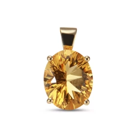  Pendentif Or Jaune 750 Citrine Ovale 12x10mm Citrine ovale 12x10mm Dimensions du pendentif (bélière incluse) : 16x10mm 