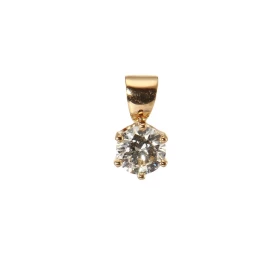  Pendentif Or Jaune 750 Diamant 0.47 carat Pendentif Or Jaune 750 serti d un Diamant rond 4.8mm diamètre (0,47 carat - Cou...