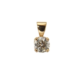  Pendentif Or Jaune 750 Diamant 0.65 carat Pendentif Or Jaune 750 serti d un Diamant rond 5.5mm diamètre (0,60 carat - Cou...