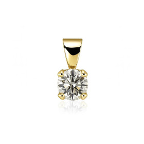  Pendentif Or Jaune 750 Diamant Diamant rond 5.5mm diamètre (0,61 carat - Couleur K - Pureté Vs2) Dimensions du pendentif ...