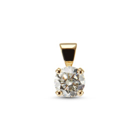  Pendentif Or Jaune 750 Diamant Pendentif Or Jaune 750 serti d un Diamant rond 6mm diamètre (0,90 carat - Couleur K - Pure...
