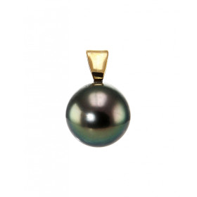  Pendentif Or jaune 750 perle culture Tahiti Diamètre perle culture : 10 mm Qualité perle culture : AAA Dimensions du pend...