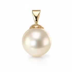  Pendentif Or Jaune 750 Perle culture du Pacifique 12mm Perle culture Gold présentant des très petites imperfections (Qual...
