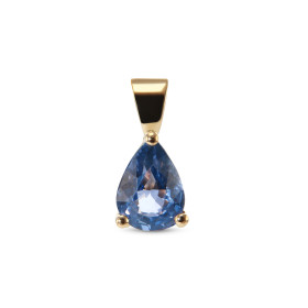  Pendentif Or Jaune 750 serti d un Saphir Ceylan Poire 8x6mm  Saphir qualité AAA Dimensions du pendentif (bélière incluse)...