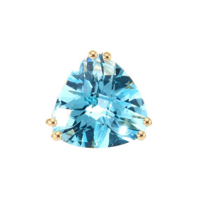  Pendentif Or Jaune 750 Topaze Bleue traitée Trillion 14mm Topaze Bleue traitée trillion 14mm coté (10.8 carats) Serti à g...