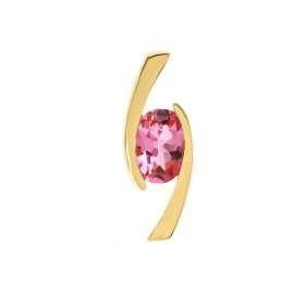  Pendentif Or Jaune 750 Tourmaline Rose Ovale 7x5mm Pendentif Or Jaune 750 Tourmaline Rose Ovale 7x5mm (0.75 carat) Dimens...